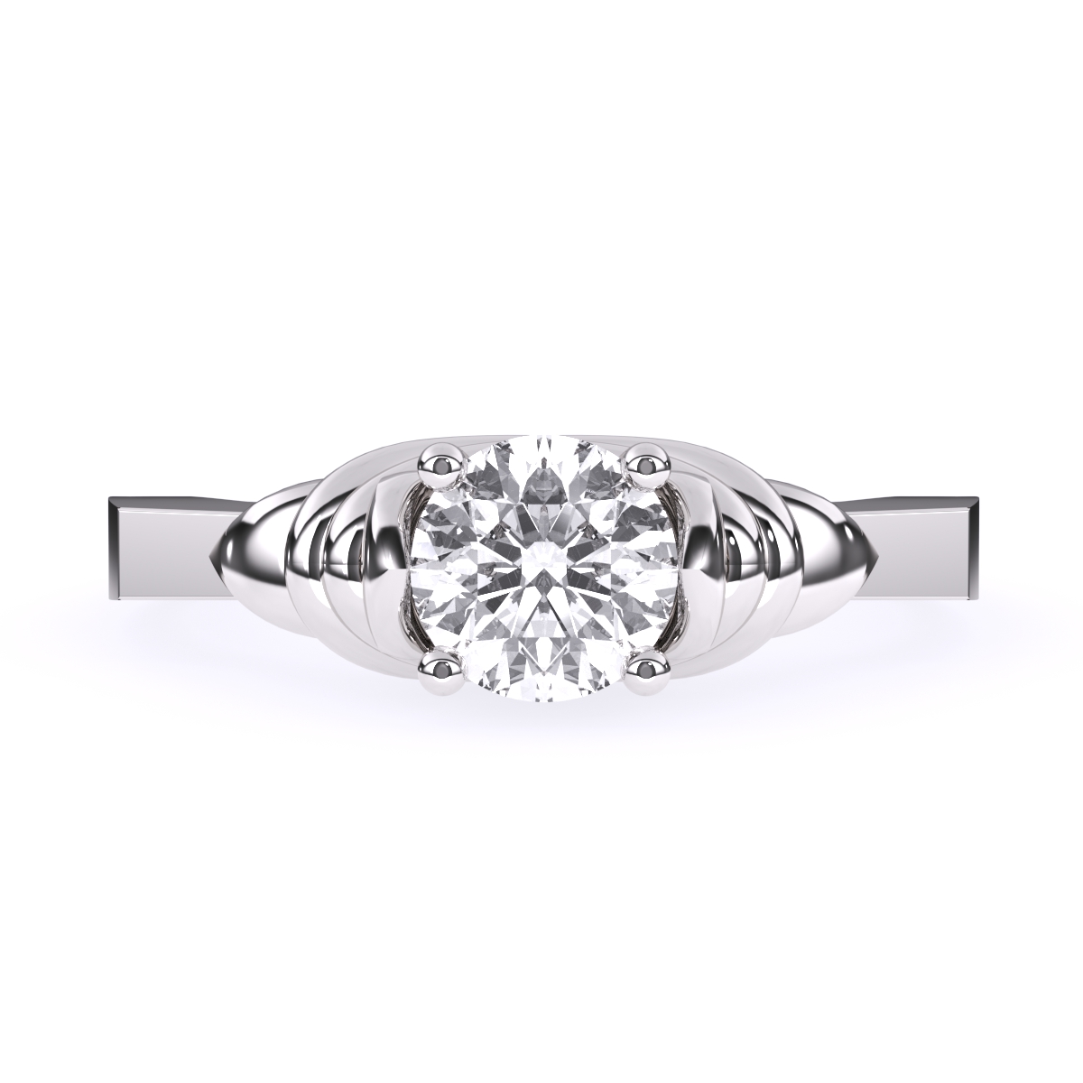 Glamorous Round Diamond Solitaire Ring